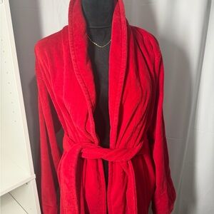 Victorias Secret Women's Red Plush Robe